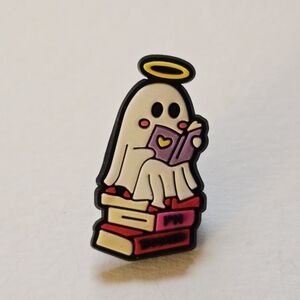 Ghost Reading Pin - Black, White, Yellow, Red